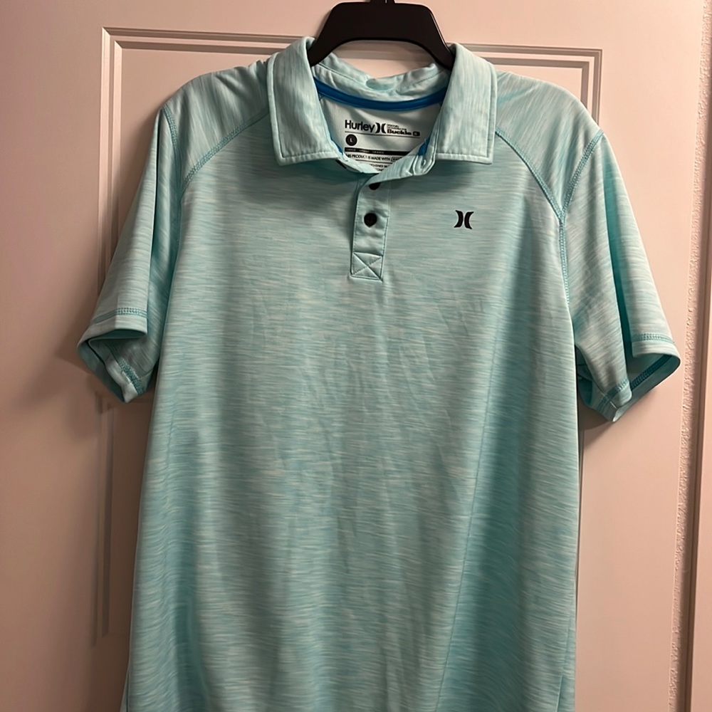 Hurley mens polo mint green shirt